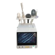 صفحه نمایش بزرگ و لمسی برای تنظیم آسان هر هندپیس طراحی جمع‌وجور با پایه نگهدارنده کاربردی دارای پنج تکنولوژی واقعی و مجزا کاملاً ایمن و بدون درد مناسب برای کلینیک‌ها، سالن‌های تخصصی و مراکز پوست و مو دستگاه اسکالپ 5 کاره لیز اکستریم نیو فیس